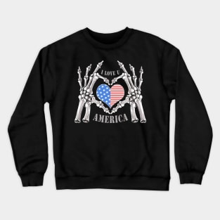 I Love USA Unisex Hoodie Crewneck Sweatshirt